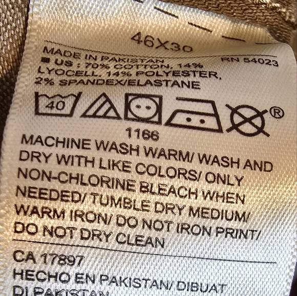 NWT Old Navy Mens Casual Work Pants Brown Size 46x30 - Picture 5 of 6